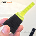 Brassard de Velcro jaune de PVC de treillis en cristal réfléchissant